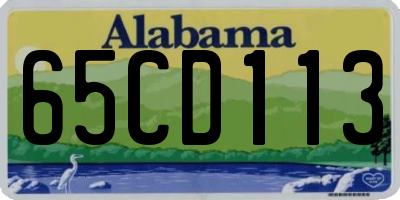 AL license plate 65CD113