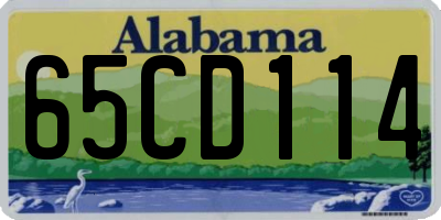 AL license plate 65CD114