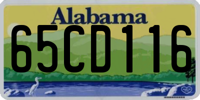 AL license plate 65CD116