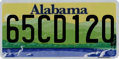 AL license plate 65CD120