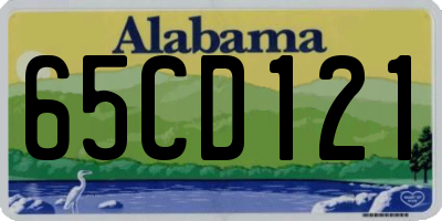AL license plate 65CD121