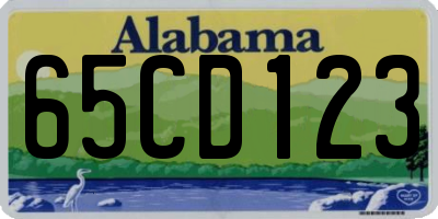 AL license plate 65CD123