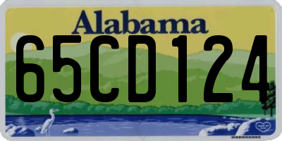 AL license plate 65CD124
