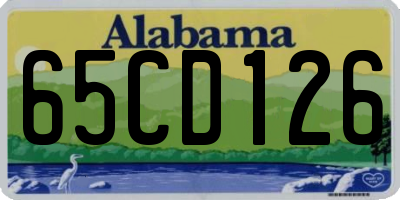 AL license plate 65CD126