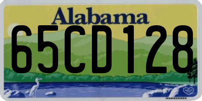 AL license plate 65CD128
