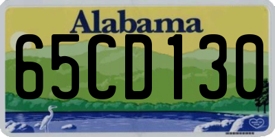AL license plate 65CD130