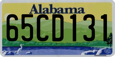 AL license plate 65CD131