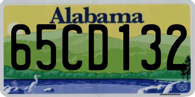 AL license plate 65CD132