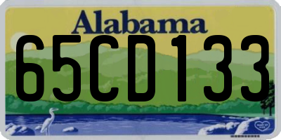 AL license plate 65CD133