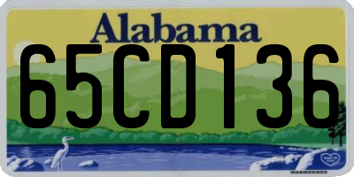 AL license plate 65CD136