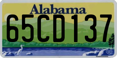 AL license plate 65CD137