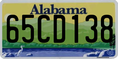 AL license plate 65CD138