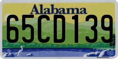 AL license plate 65CD139