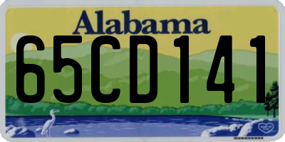 AL license plate 65CD141
