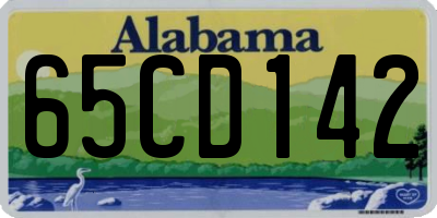 AL license plate 65CD142