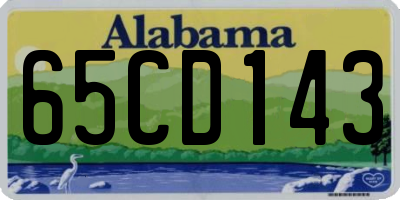 AL license plate 65CD143