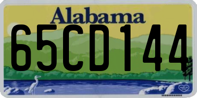 AL license plate 65CD144