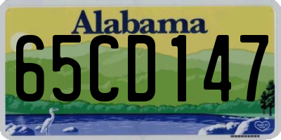 AL license plate 65CD147
