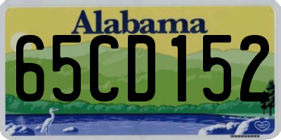 AL license plate 65CD152