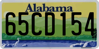 AL license plate 65CD154