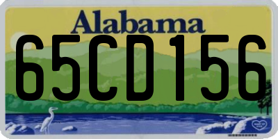 AL license plate 65CD156
