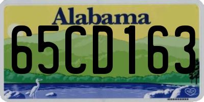 AL license plate 65CD163