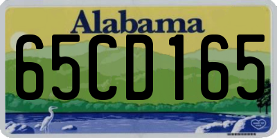 AL license plate 65CD165