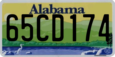 AL license plate 65CD174