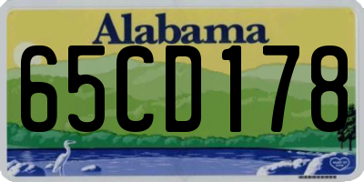 AL license plate 65CD178