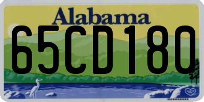 AL license plate 65CD180