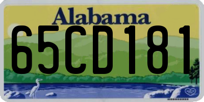 AL license plate 65CD181