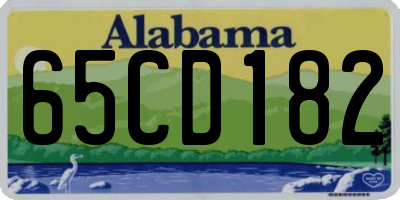 AL license plate 65CD182