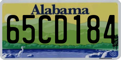 AL license plate 65CD184