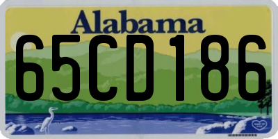 AL license plate 65CD186