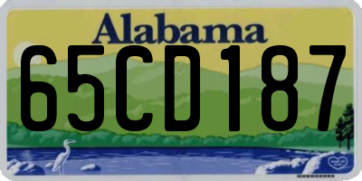 AL license plate 65CD187