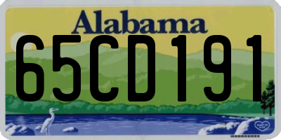 AL license plate 65CD191