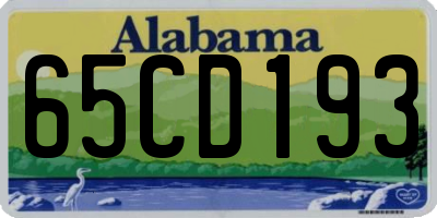 AL license plate 65CD193