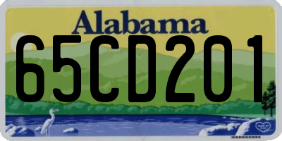 AL license plate 65CD201