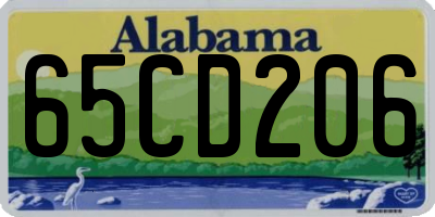 AL license plate 65CD206