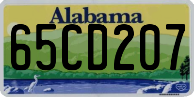 AL license plate 65CD207