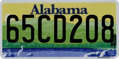 AL license plate 65CD208