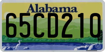 AL license plate 65CD210