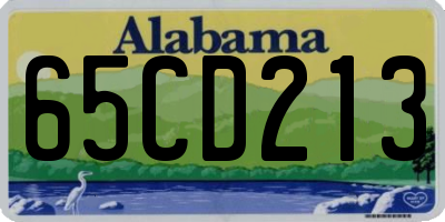 AL license plate 65CD213
