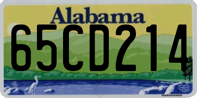 AL license plate 65CD214