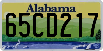 AL license plate 65CD217