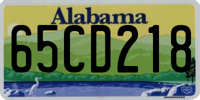 AL license plate 65CD218