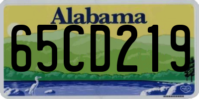 AL license plate 65CD219