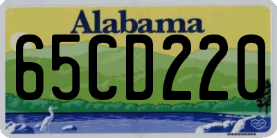 AL license plate 65CD220