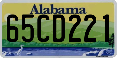 AL license plate 65CD221