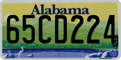 AL license plate 65CD224